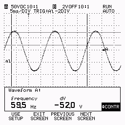Scope trace of output from small variac.