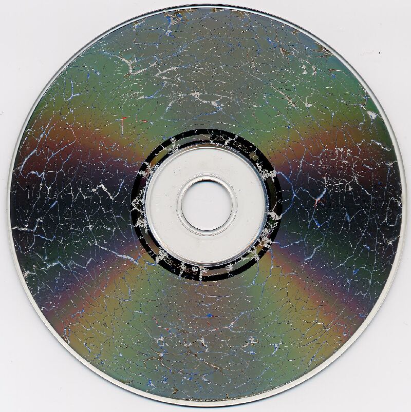 Microwaved CD ROM, data side